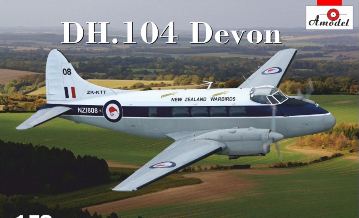 Сборная модель Amodel 1/72 Самолет DH-104 Devon 72334
