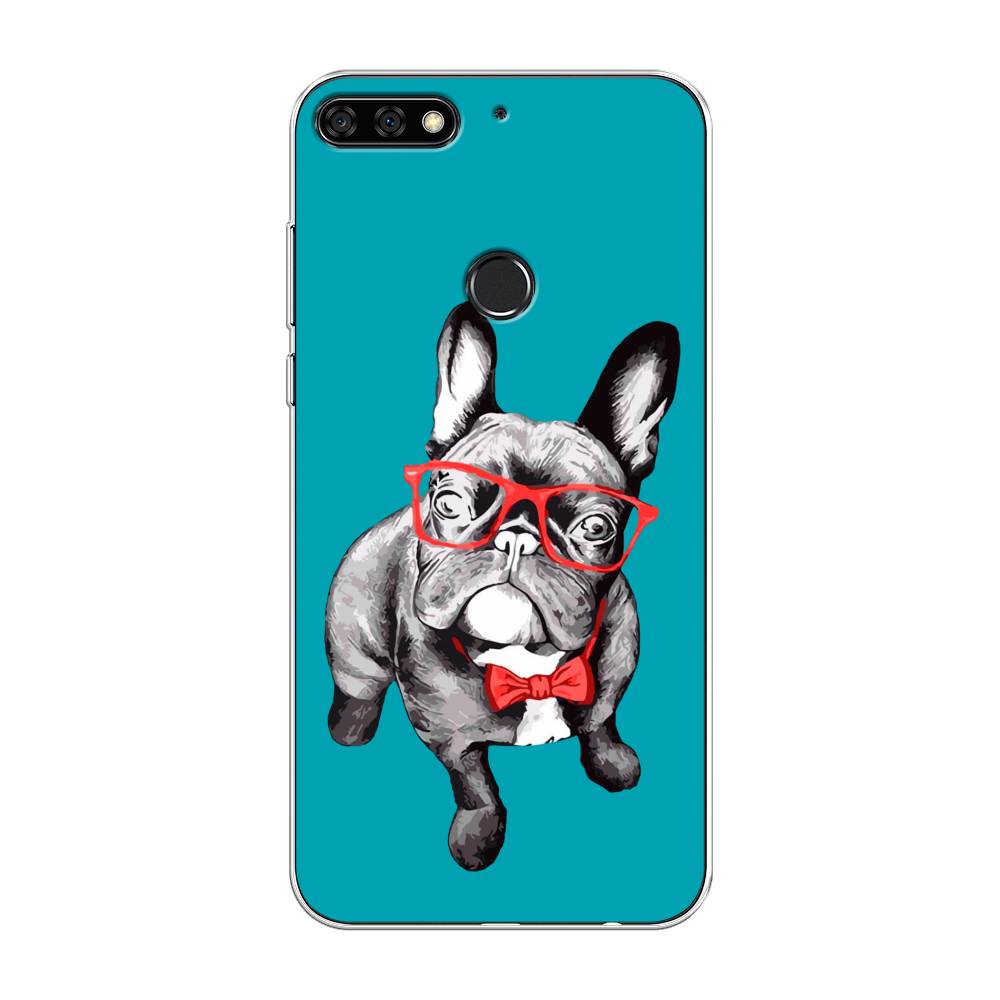 

Чехол на Honor 7C Pro/Huawei Y7 Prime 2018/Nova 2 Lite "Французский бульдог", 65550-1