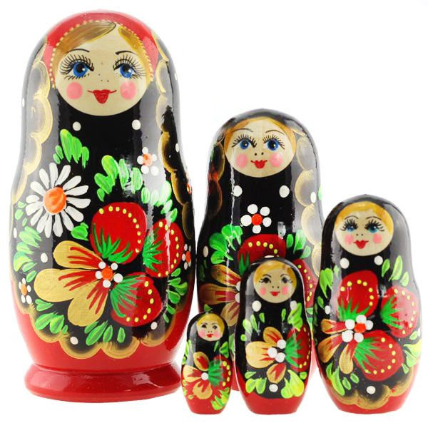 

Матрешка Клубничный сарафан (5 мест, 15 см)