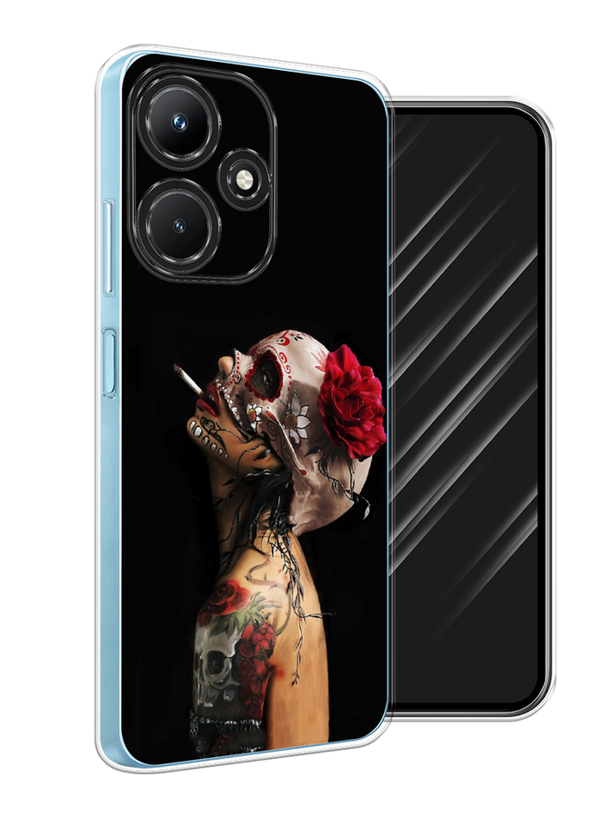 

Чехол Awog на Infinix Hot 30i "Девушка с черепом", 3104150-9