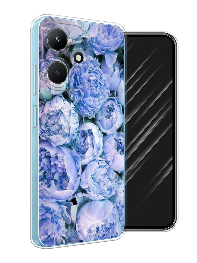 

Чехол Awog на Infinix Hot 30i "Пионы голубые", 3104150-8