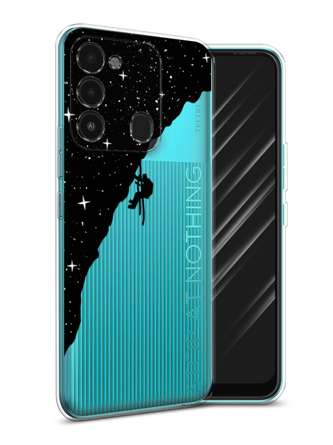 

Чехол Awog на Tecno Spark Go 2022/8С/9 "Скалолаз в космосе", Разноцветный, 301250-4