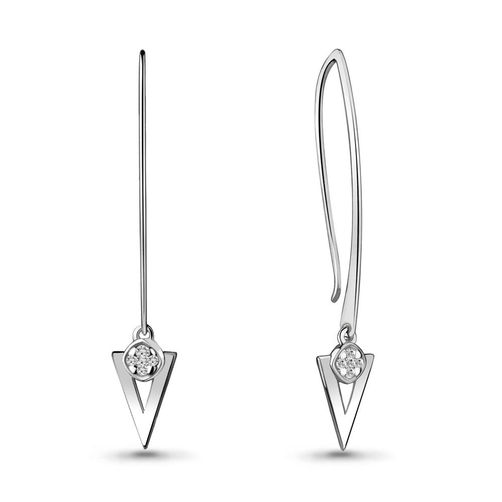 

Серьги из белого золота с бриллиантом Aquamarine Aquamarine 942472_585_бз, 942472_585_бз