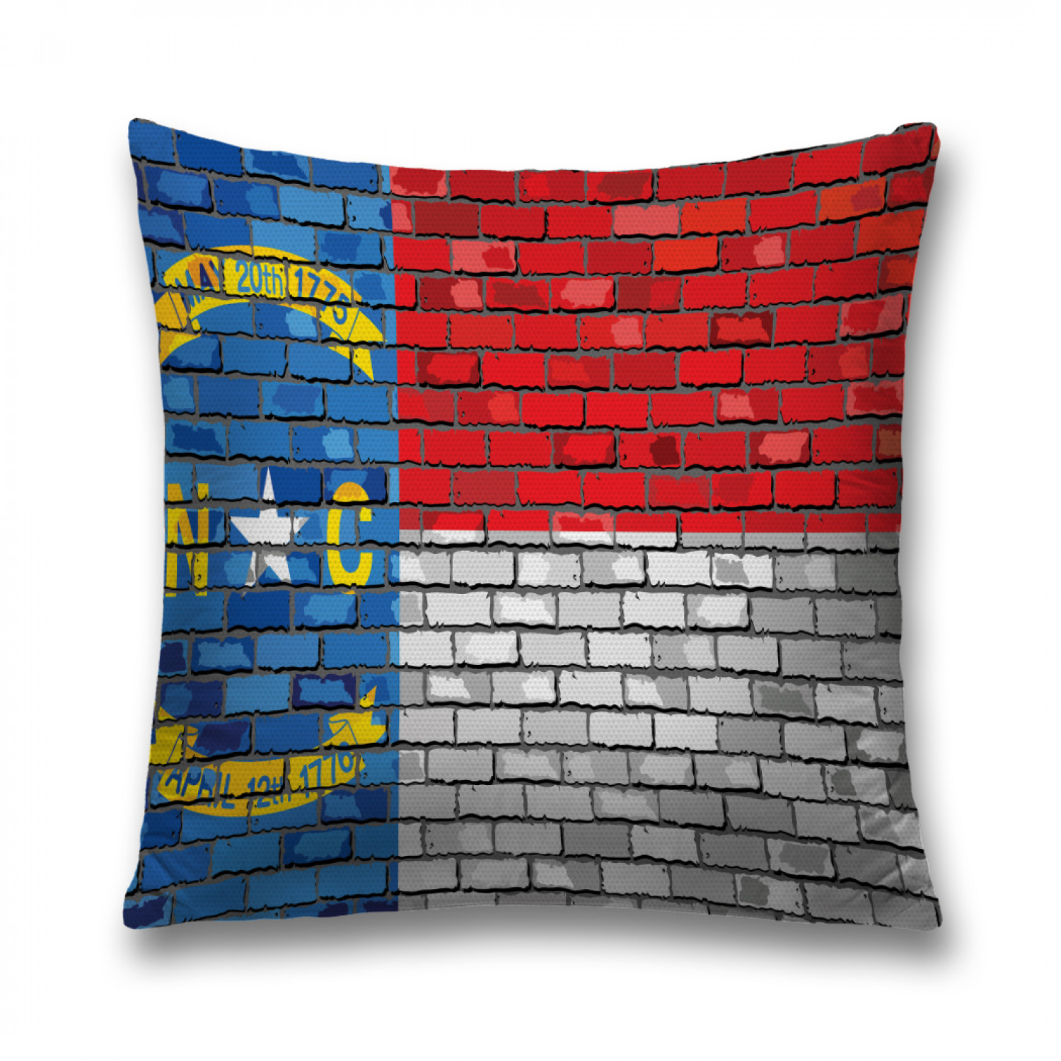 

Наволочка декоративная JoyArty "Карта на кирпичной стенке" на молнии, 45x45 см, Красный, Карта на кирпичной стенке