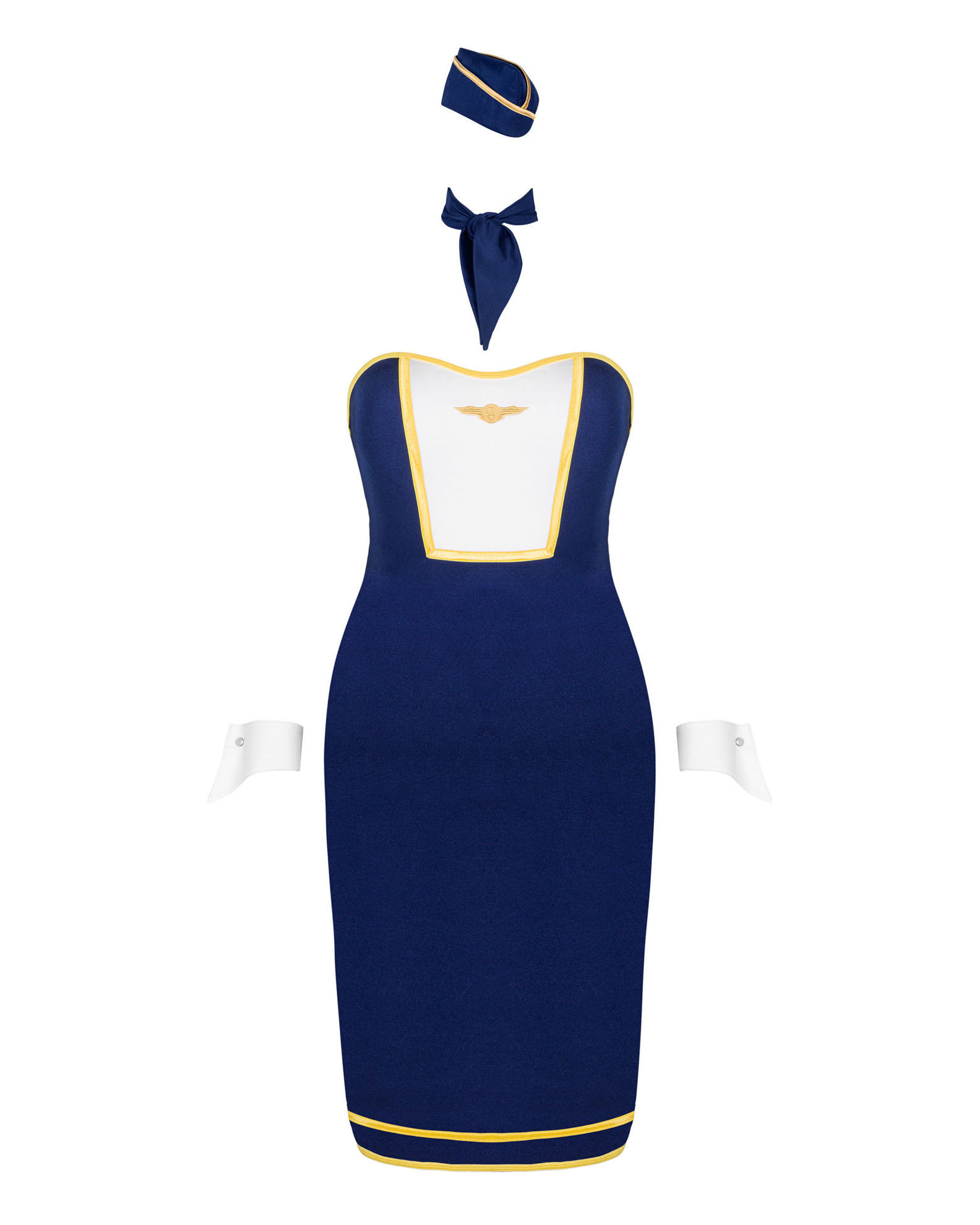 

Костюм стюардессы Obsessive Stewardess Uniform / синий, Белый;золотистый;синий, Костюм стюардессы Obsessive Stewardess Uniform синий XS/S