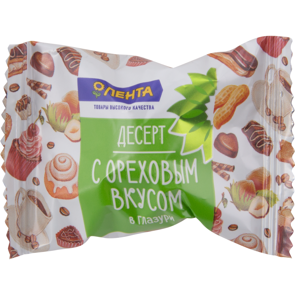 

Конфеты Лента Десерт с ореховым вкусом в глазури -1 кг