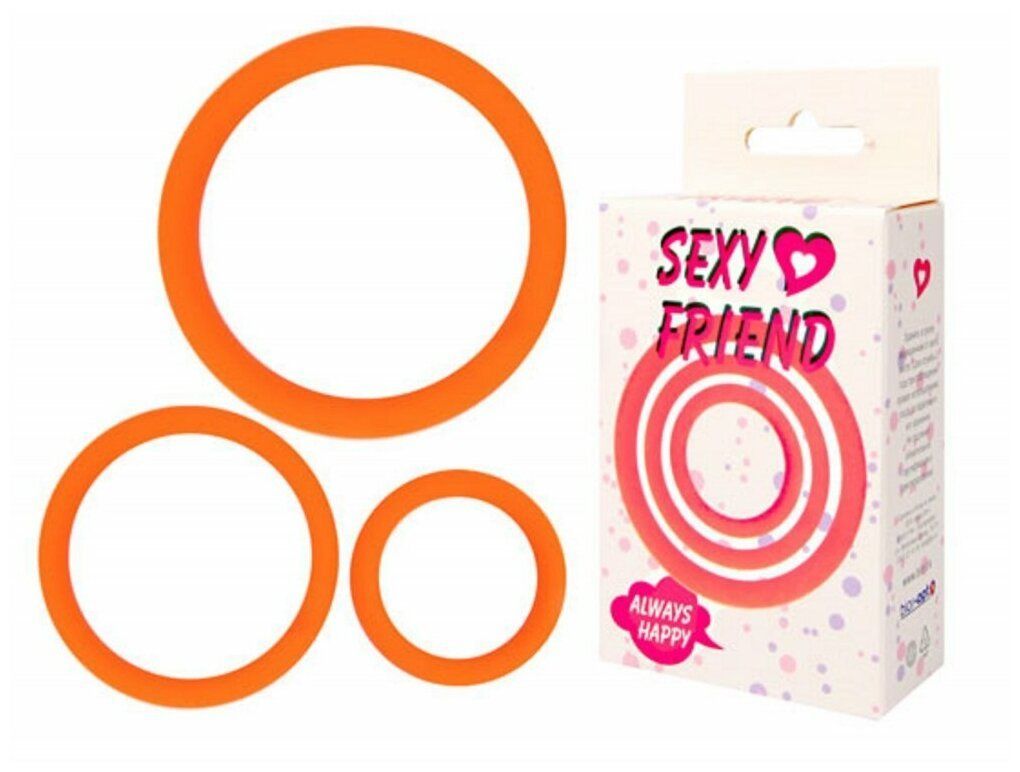 Набор эрекционных колец Bior toys оранжевый 3 шт.