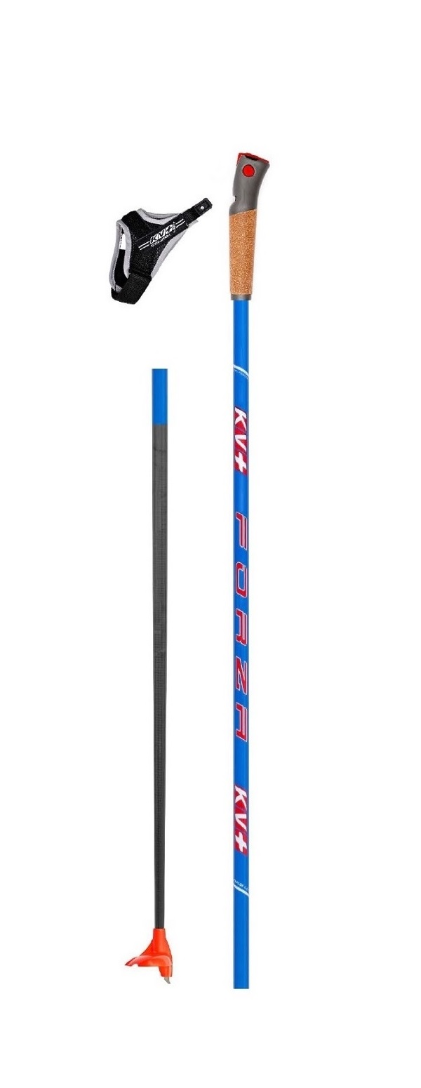 Лыжные палки KV+ Forza, blue clip xc-pole, 22P016B