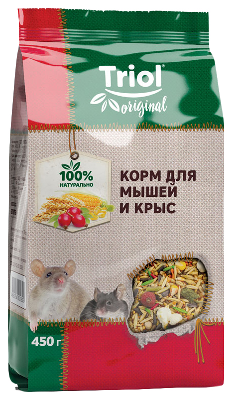 

Сухой корм для мышей и крыс Triol Original, 450 г