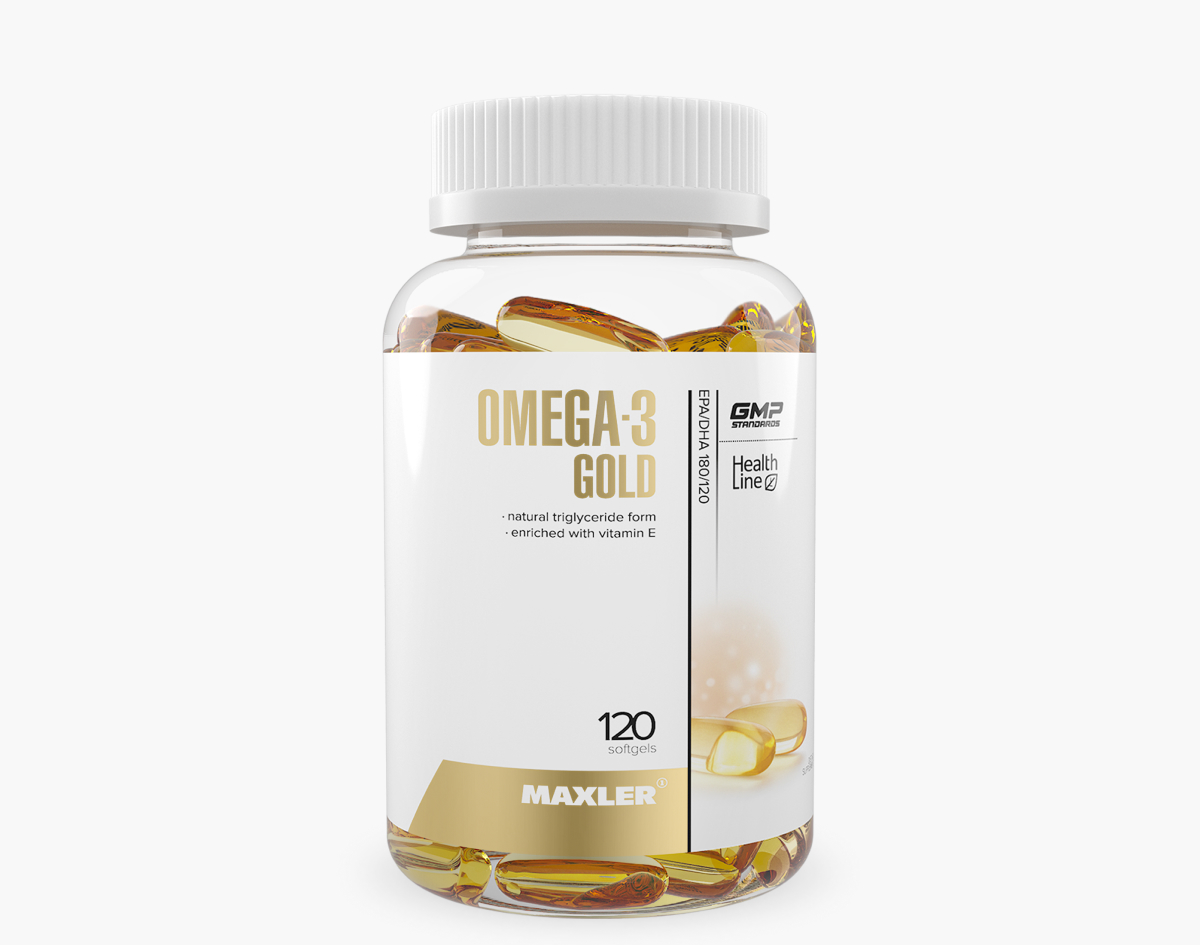 

Рыбий жир омега-3 Maxler Omega-3 Gold капсулы EPA/DHA 300 мг 120 шт., Omega-3 Gold