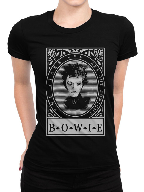 

Футболка женская Design Heroes David Bowie черная 3XL, David Bowie