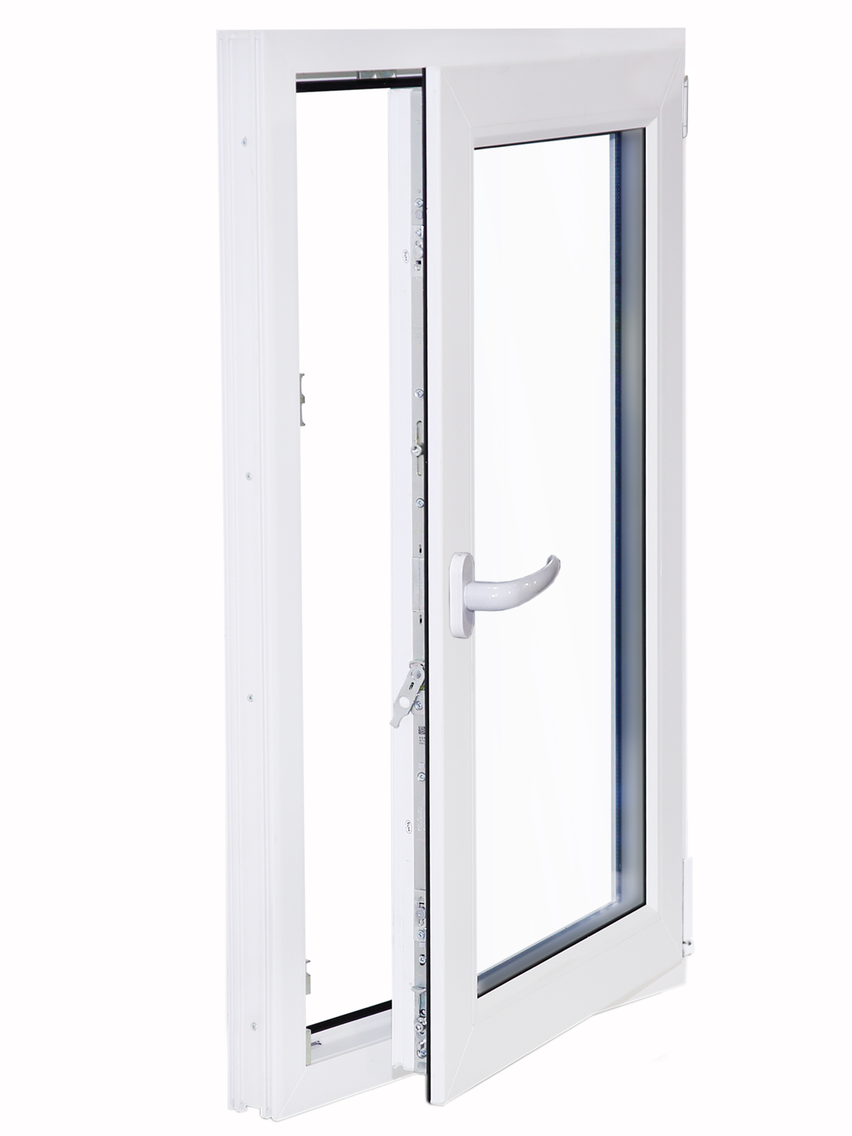 

Пластиковое окно КОНСИБ ПВХ WHS by VEKA 500(ш)*900(в)мм, с поворотно-откидным механизмом, WHS60.24.одностворка