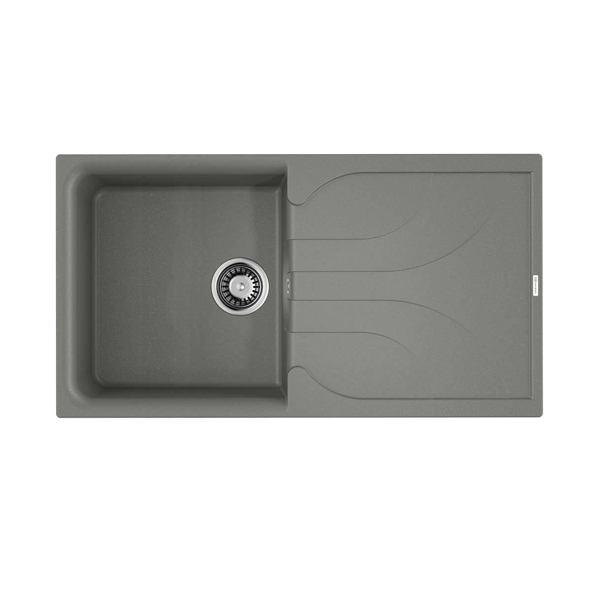 

Мойка кухонная Omoikiri Yasugata 100-GR leningrad grey, Yasugata с крылом