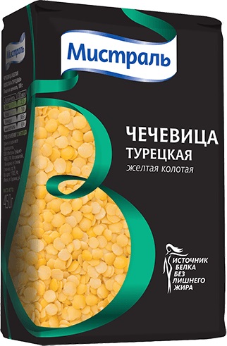

Чечевица Мистраль Турецкая желтая колотая