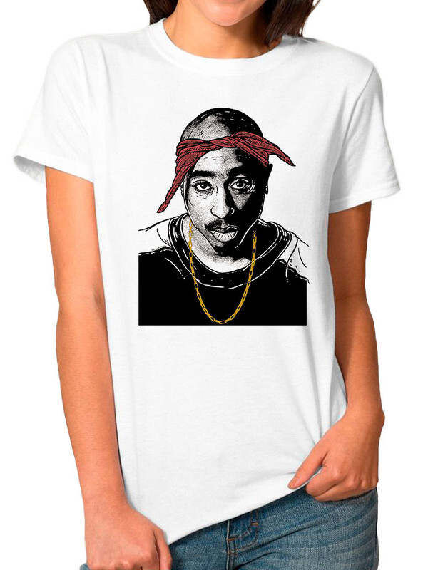 фото Футболка женская design heroes тупак шакур - 2pac белая 2xl