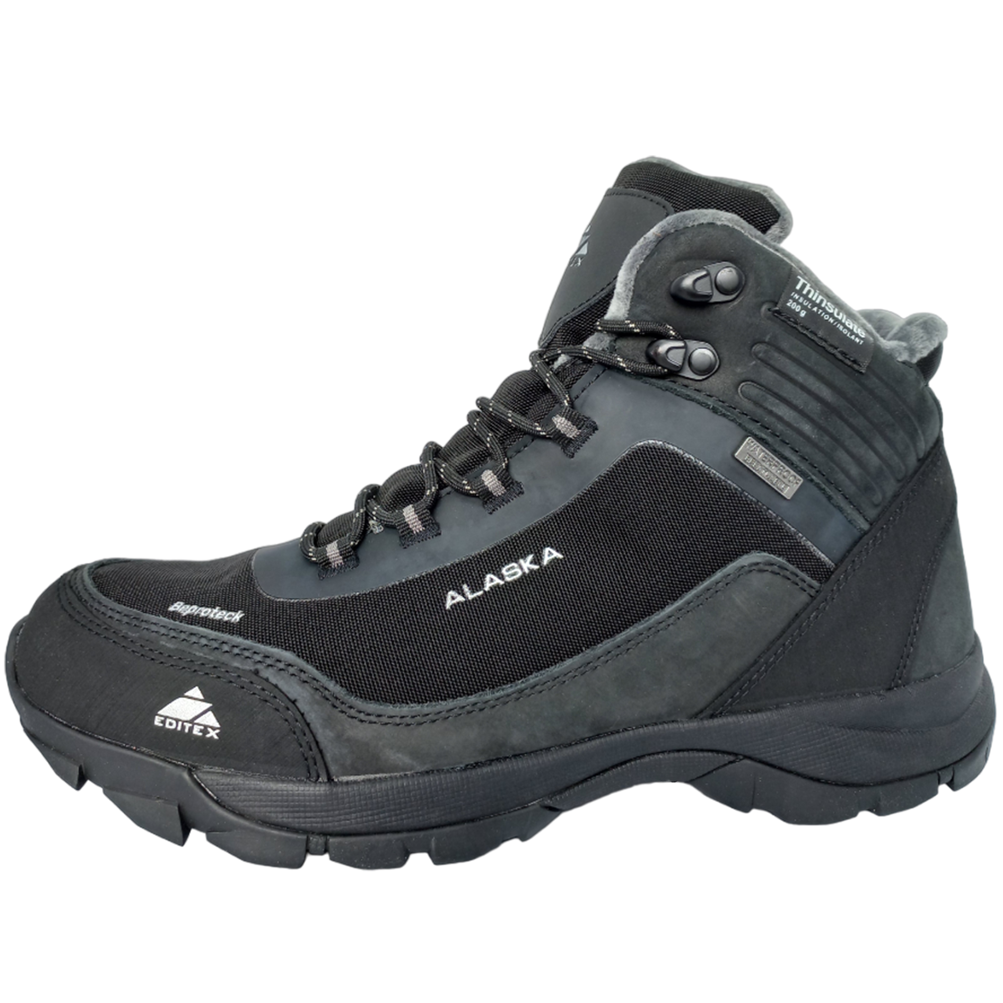 

Ботинки мужские Editex ALASKA W988-1N черные 41 RU, Черный, ALASKA W988-1N