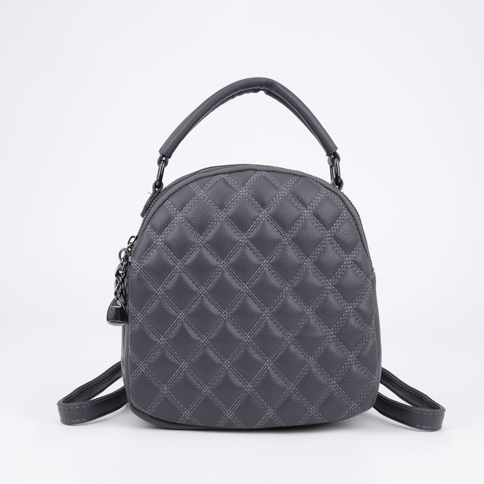 фото Сумка-рюкзак на молнии, цвет серый nobrand