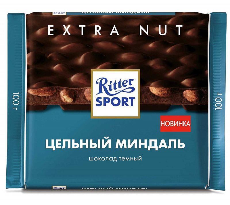 фото Шоколад ritter sport темный с миндалем 100 г