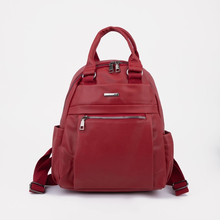 фото Рюкзак-сумка на молнии, цвет красный nobrand
