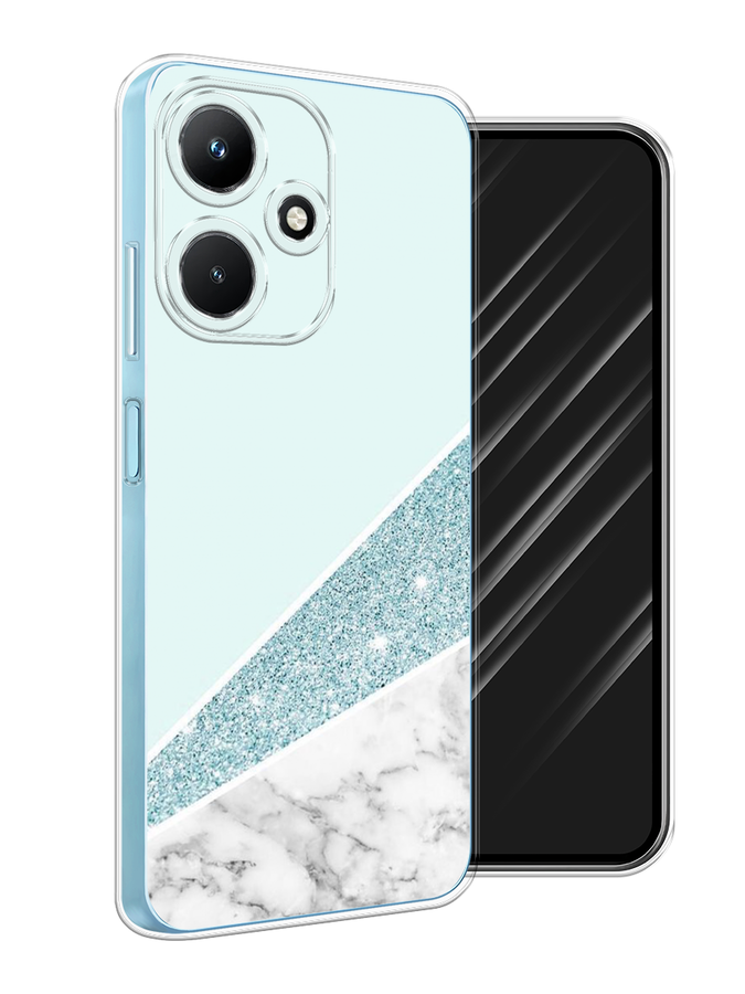 

Чехол Awog на Infinix Hot 30i "Мрамор с голубыми блестками", 3104150-3