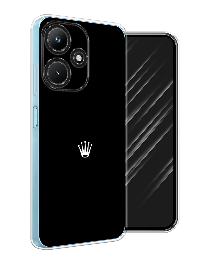 

Чехол Awog на Infinix Hot 30i "Белая корона на черном фоне", Черный, 3104150-7