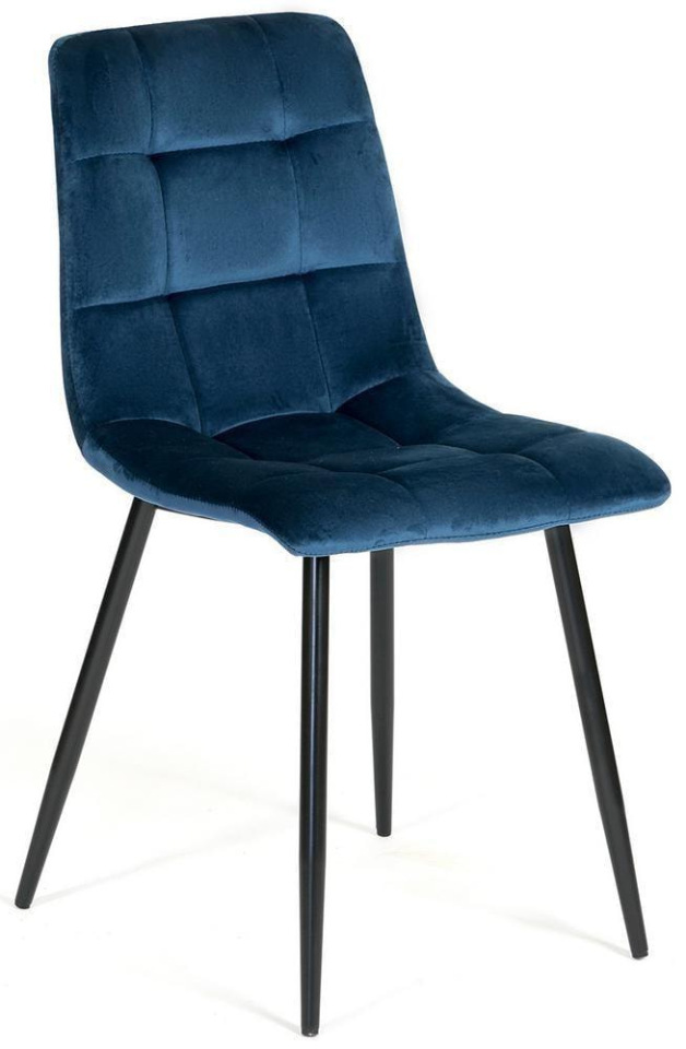 фото Стул tetchair chilly (mod. 7095) ткань/металл, 53х47х88 см, синий barkhat 29/черный