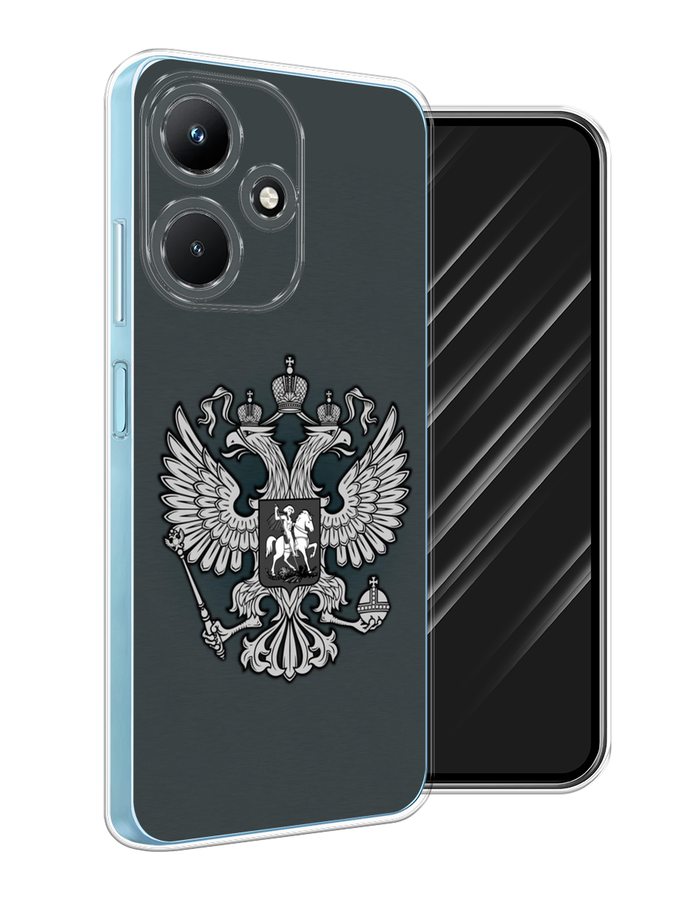 

Чехол Awog на Infinix Hot 30i "Герб России серый", 3104150-5