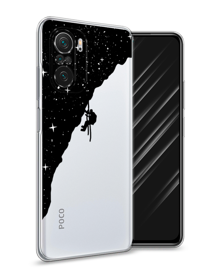 

Чехол Awog на Poco F3/Redmi K40/Mi 11i "Скалолаз в космосе", Разноцветный, 312650-4