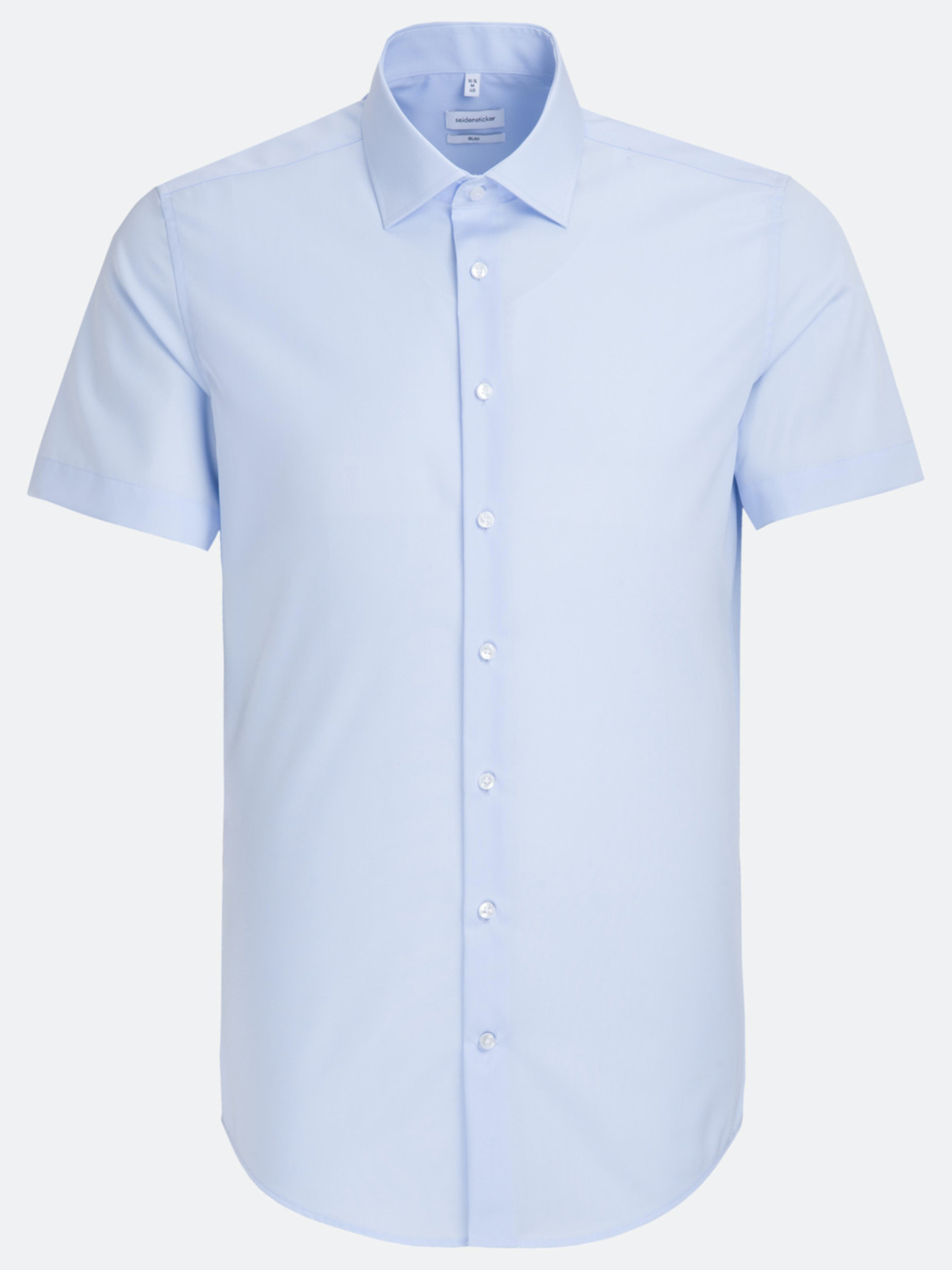 Рубашка мужская Seidensticker 676521-14 синяя M; 44 EU; 40 DE