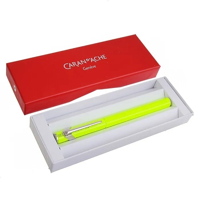 Ручка перьевая Carandache Office 849 Fluo 842.470 корп.желтый фл. EF ст.нерж. подар.кор.