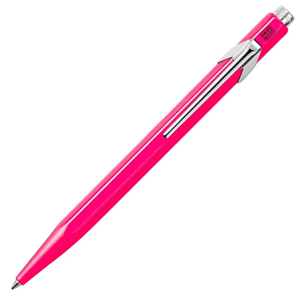 

Ручка шариковая Carandache Office Popline 849.590 Pink Fluo M синяя подар.кор.