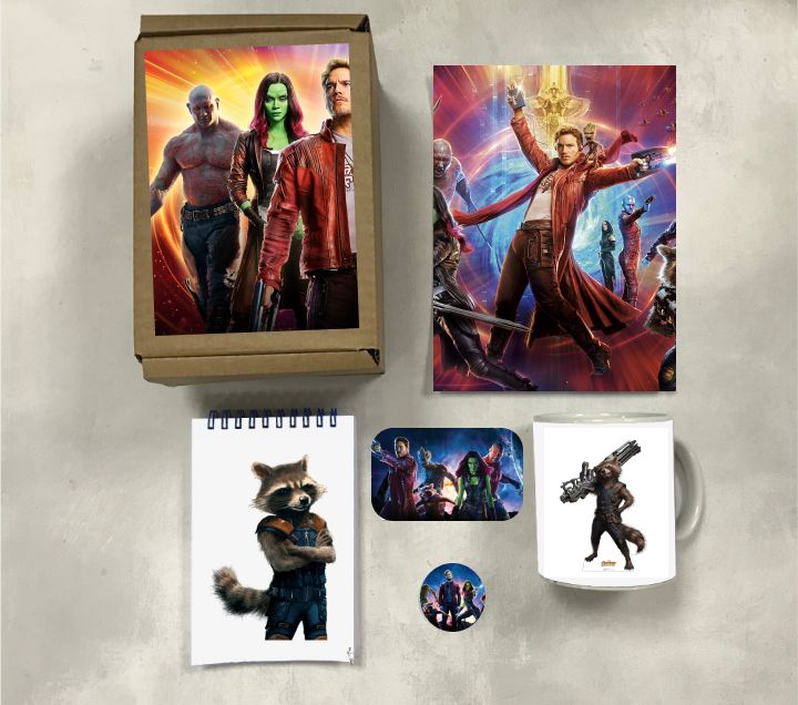 

Бокс с подарком Стражи Галактики, Guardians of the Galaxy - 9, 54316438-1, 5 предметов
