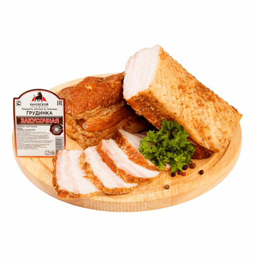 

Грудинка Каневской Закусочная варено-копченая -1 кг