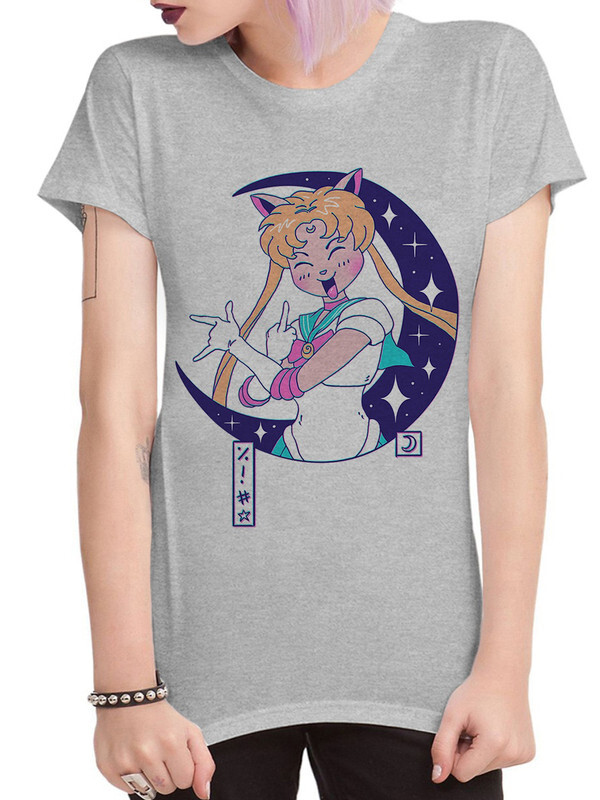 фото Футболка женская design heroes аниме сейлор мун - sailor moon серая 2xl