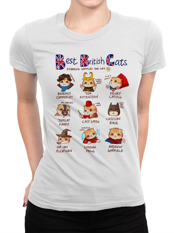 фото Футболка женская design heroes лучшие британские котики белая 3xl