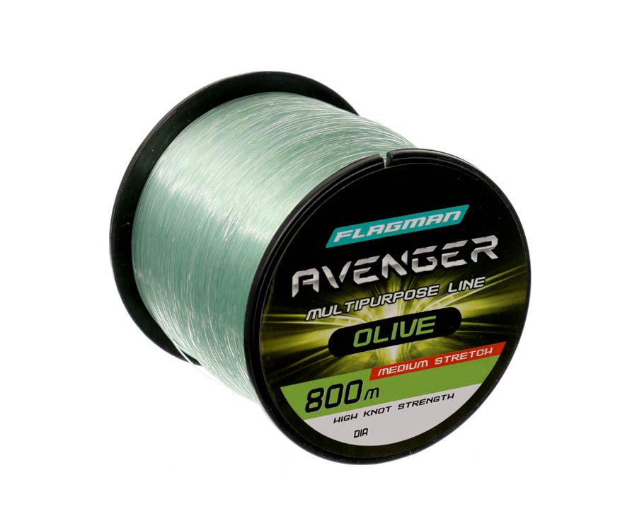 Леска монофильная FLAGMAN Avenger Olive Line 800м 0,35мм 11,1кг/24,4lb