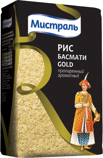 Рис Мистраль Басмати Gold пропаренный ароматный