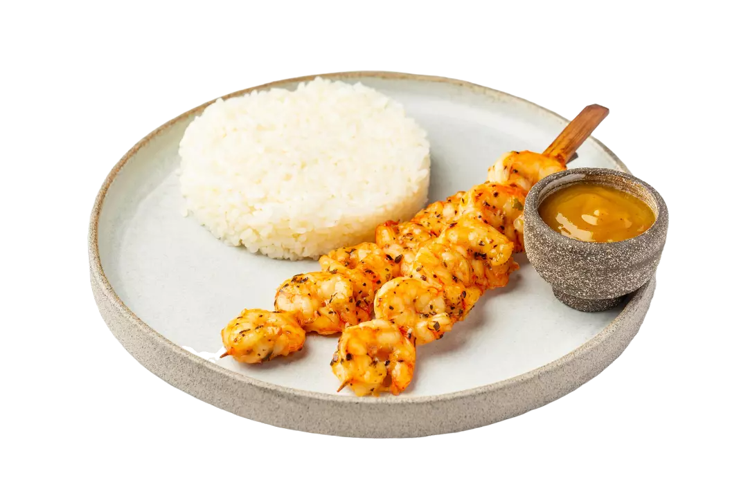 

Шашлычки из креветок с рисом ВкусВилл 240 г