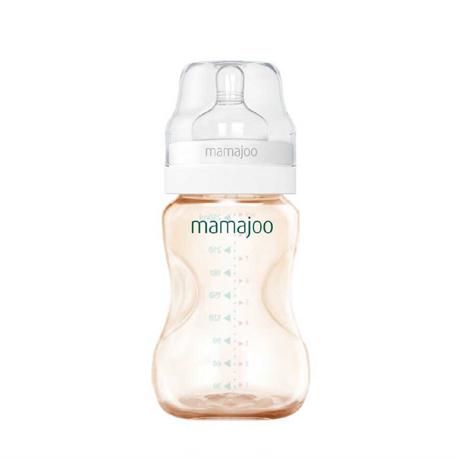 Бутылочка Mamajoo для кормления антиколиковая 6+ Gold Feeding Bottle, 250 мл бутылочка mamajoo для кормления антиколиковая 0 gold feeding bottle 250 мл 2 шт