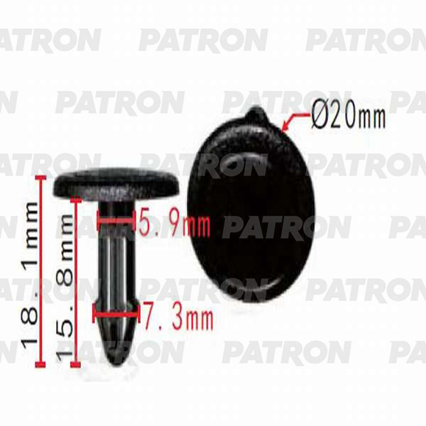

Клипса Автомобильная PATRON P370471