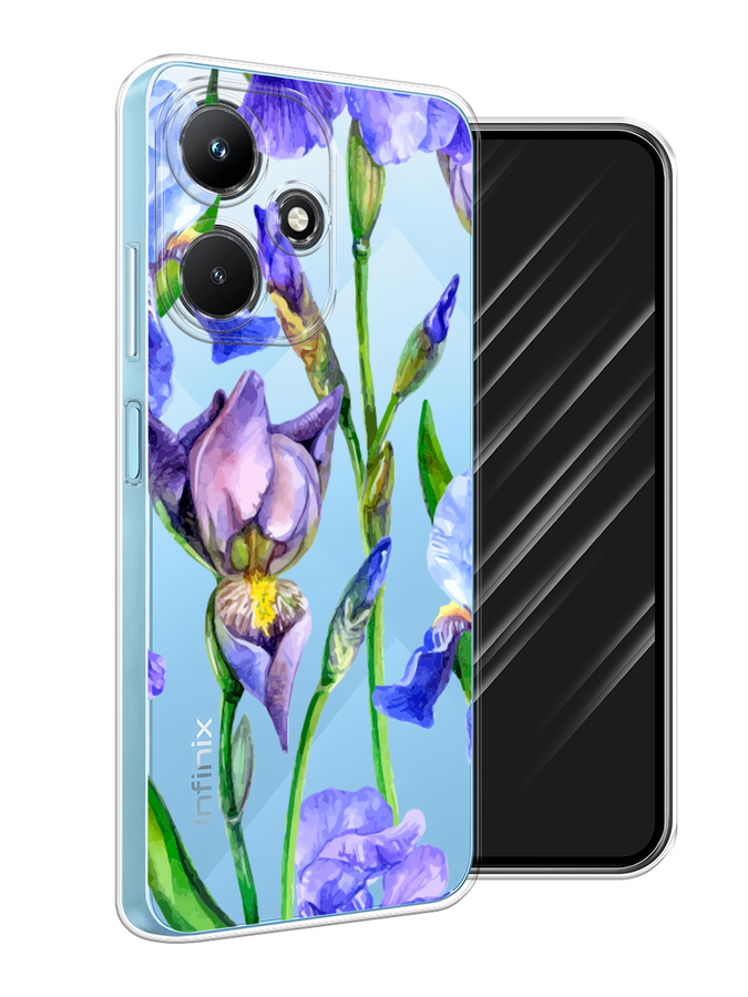 

Чехол Awog на Infinix Hot 30i "Синие ирисы", Фиолетовый;голубой;зеленый, 3104150-8