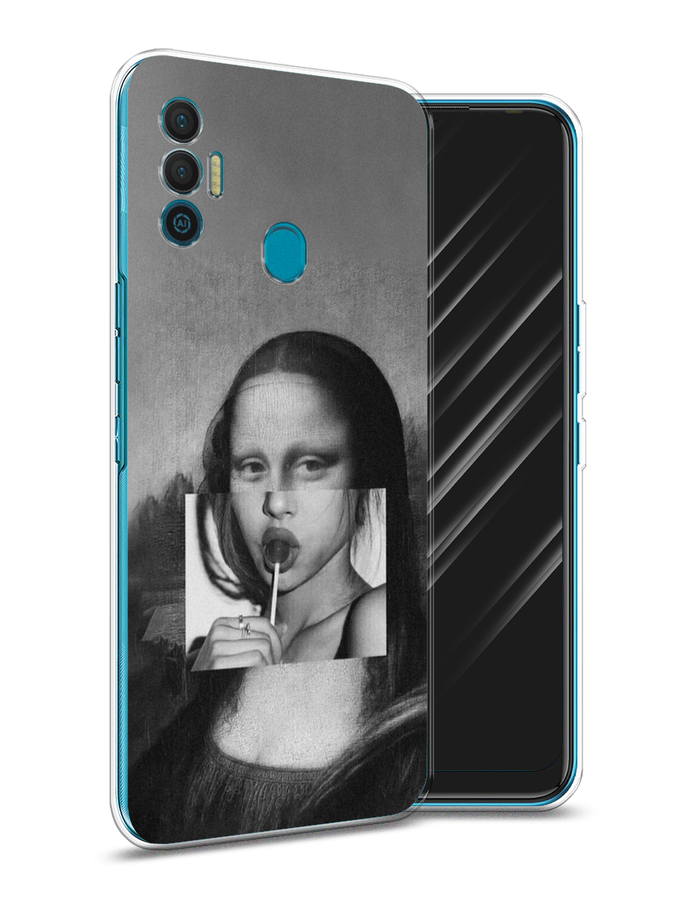 

Чехол Awog на Google Pixel 7 Pro "Mona Lisa sucking lollipop", Разноцветный