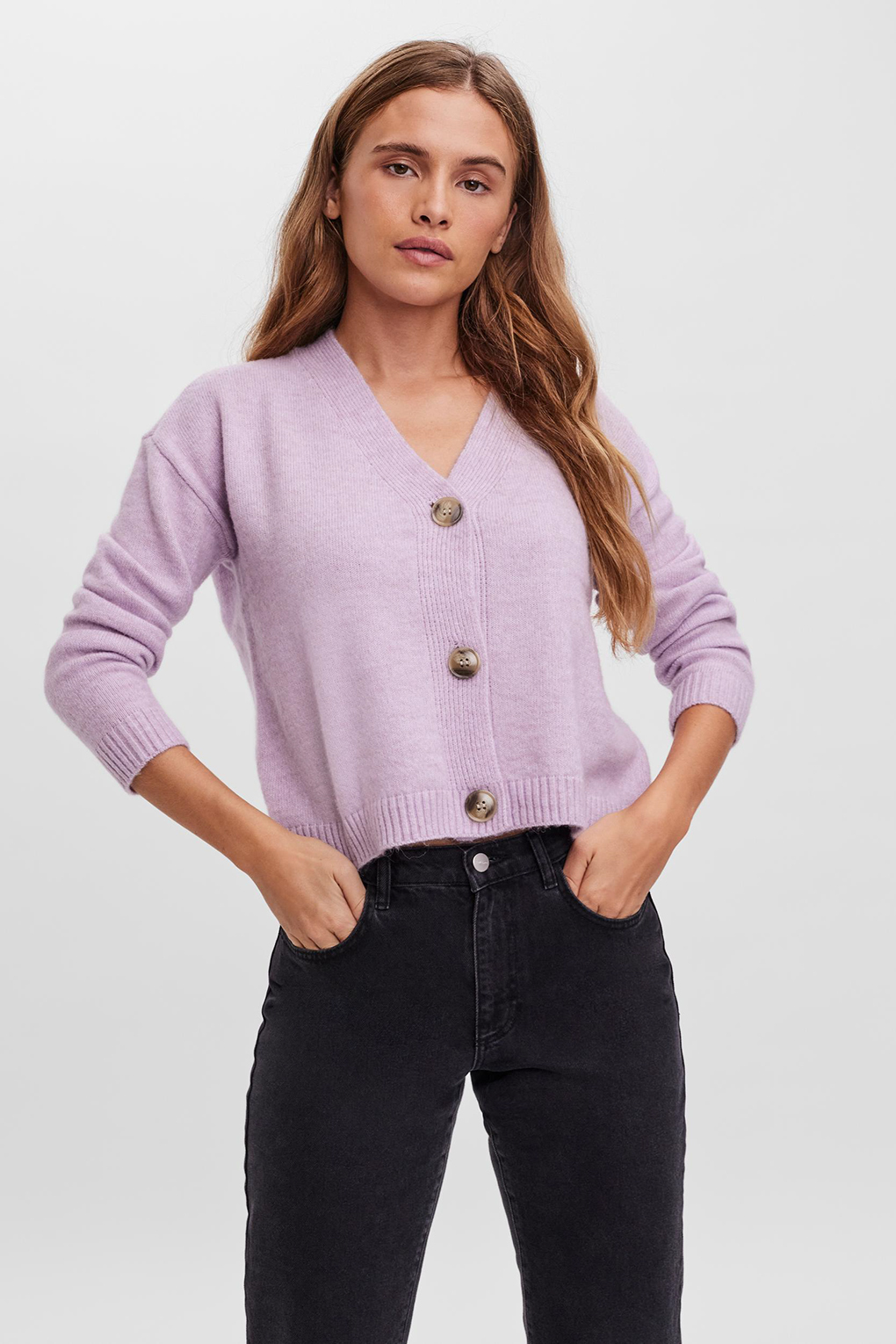 

Кардиган женский Vero Moda 10262630 фиолетовый M, 10262630
