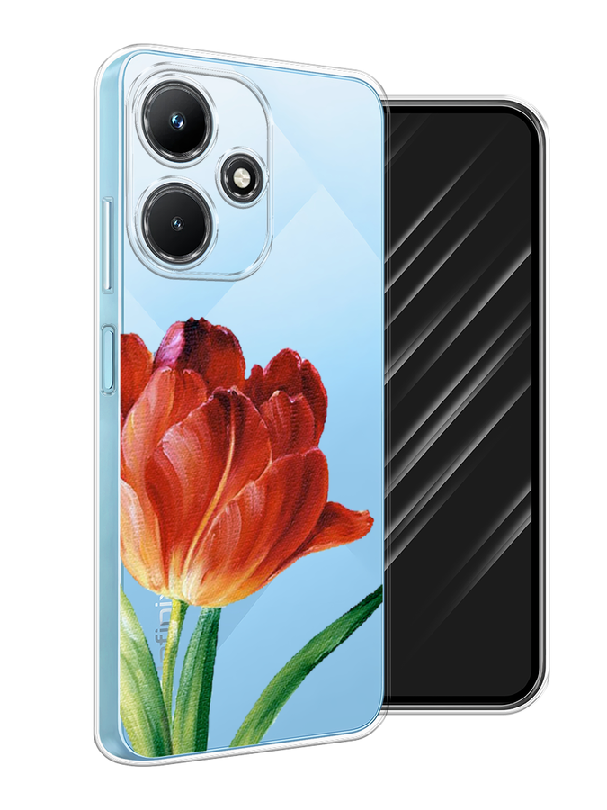 

Чехол Awog на Infinix Hot 30i "Красный тюльпан", 3104150-8