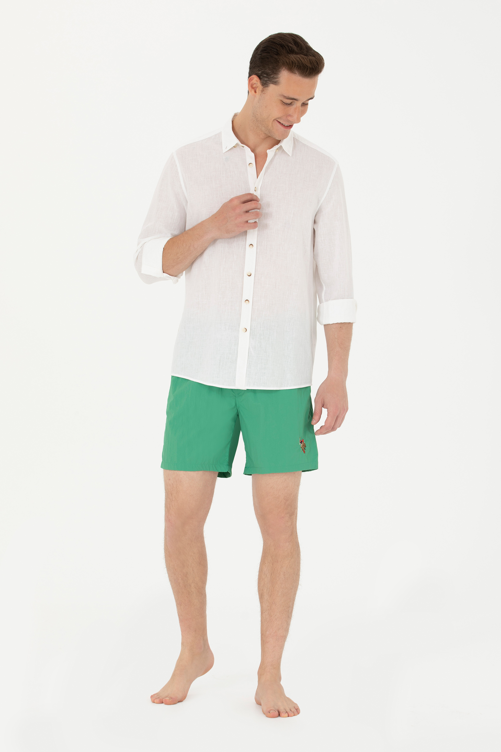 

Пляжные шорты мужские U.S. POLO Assn. G081SZ0660BLAS23Y зеленые XL, Зеленый, G081SZ0660BLAS23Y
