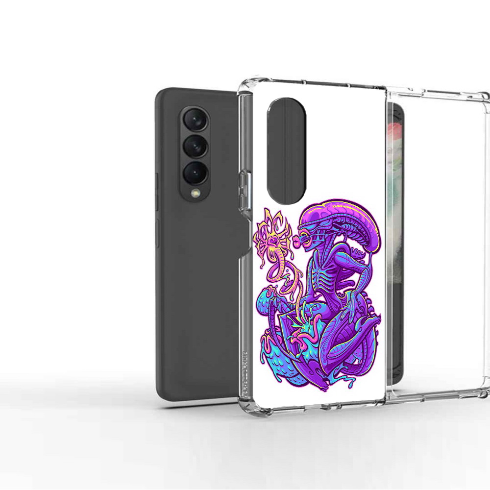 

Чехол MyPads Tocco для Samsung Galaxy Z Fold2 чужой фиолетовый цвет, Прозрачный, Tocco