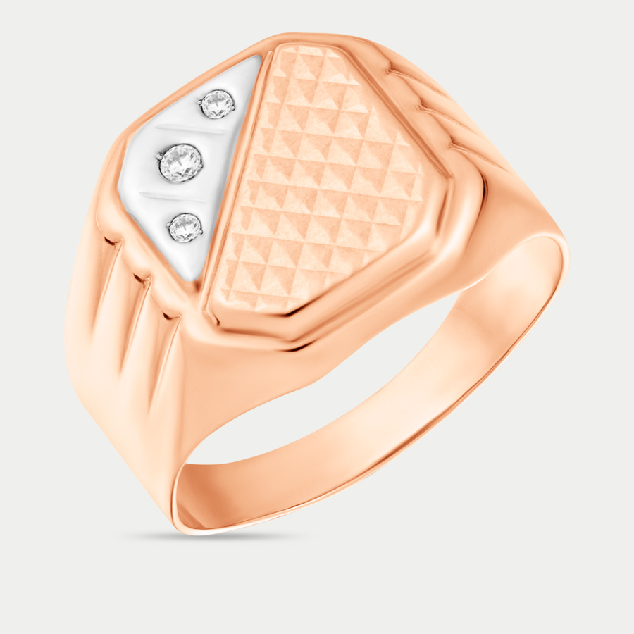 

Печатка из золота с фианитом р., GOLD CENTER 4141А, 4141А