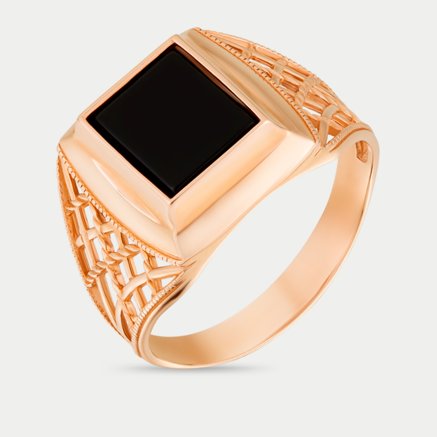 

Печатка из золота с ониксом р., GOLD CENTER 71057, 71057