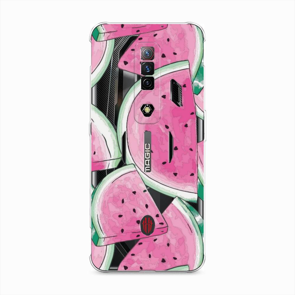 

Чехол Awog на ZTE Nubia Red Magic 7S / ЗТЕ Нубия Ред Мэджик 7С "Акварельные арбузы", Разноцветный, 136350-10