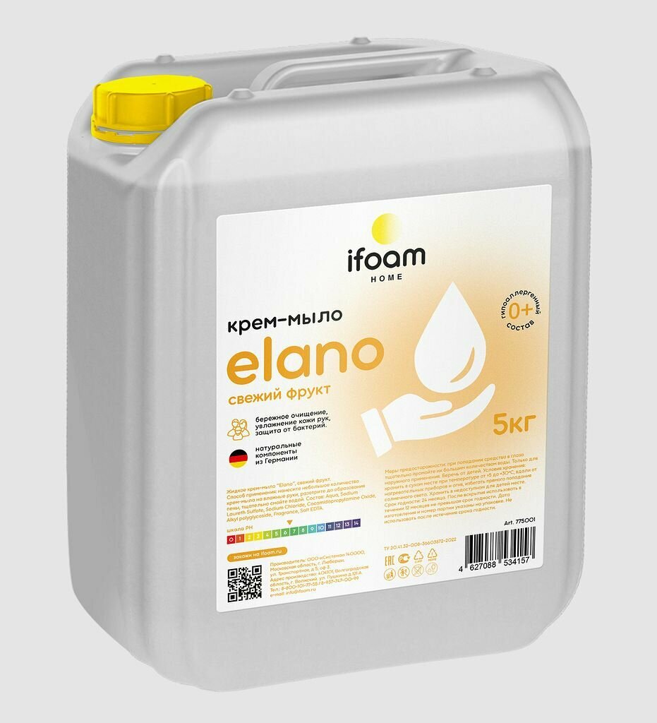 

Крем-мыло iFoam Elano свежий фрукт 5 л